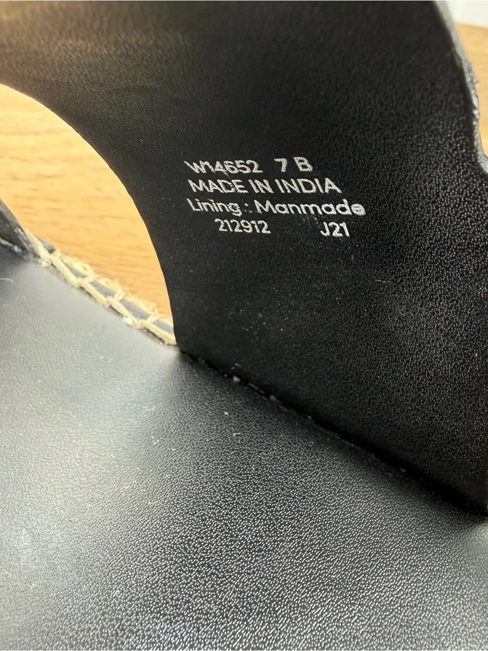 Cole Haan Cloudfeel Espadrille Sandals Double Strap Black Leather Women’s 7